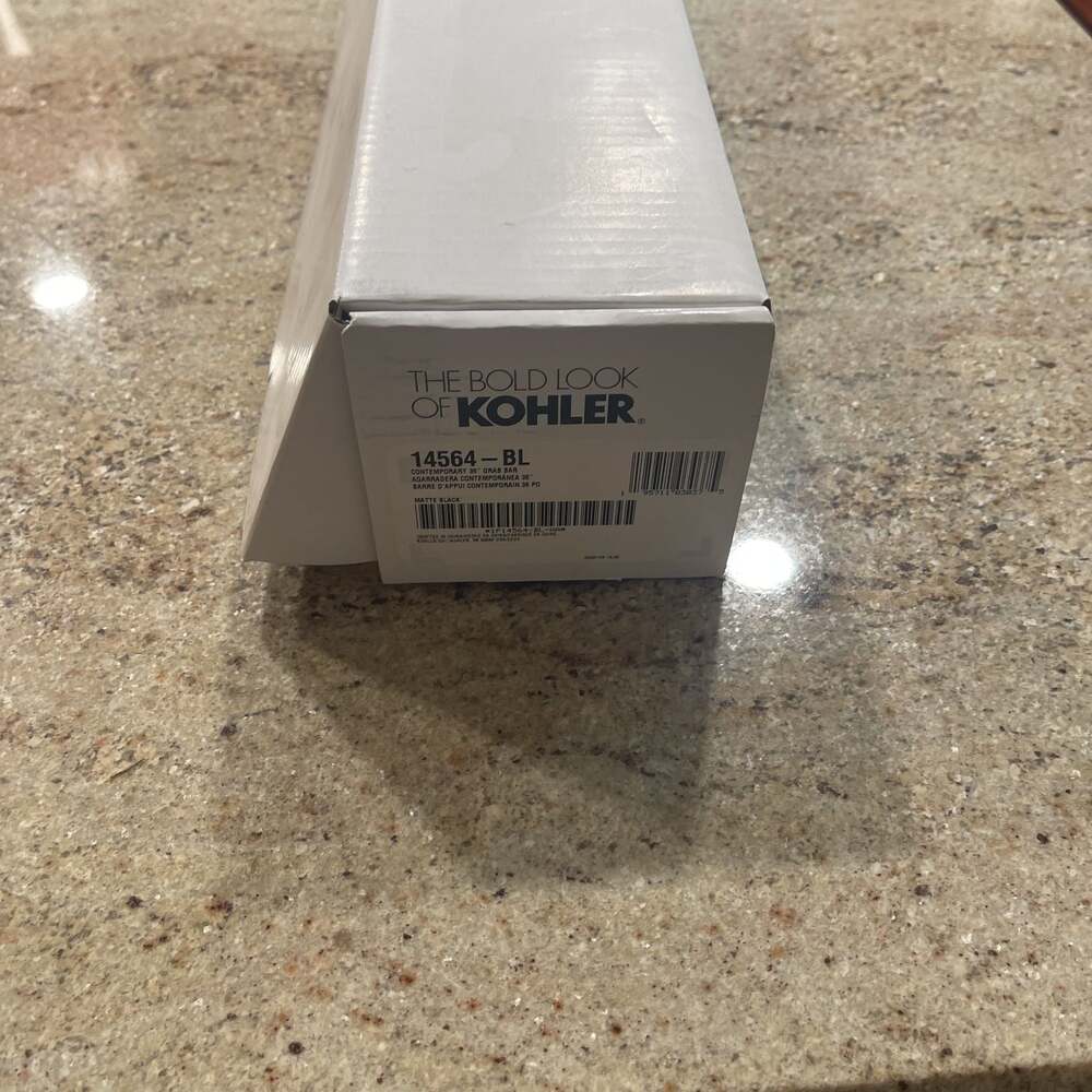 Kohler 36"‎ Contemporary Grab Bar - Matte Black, New in Box